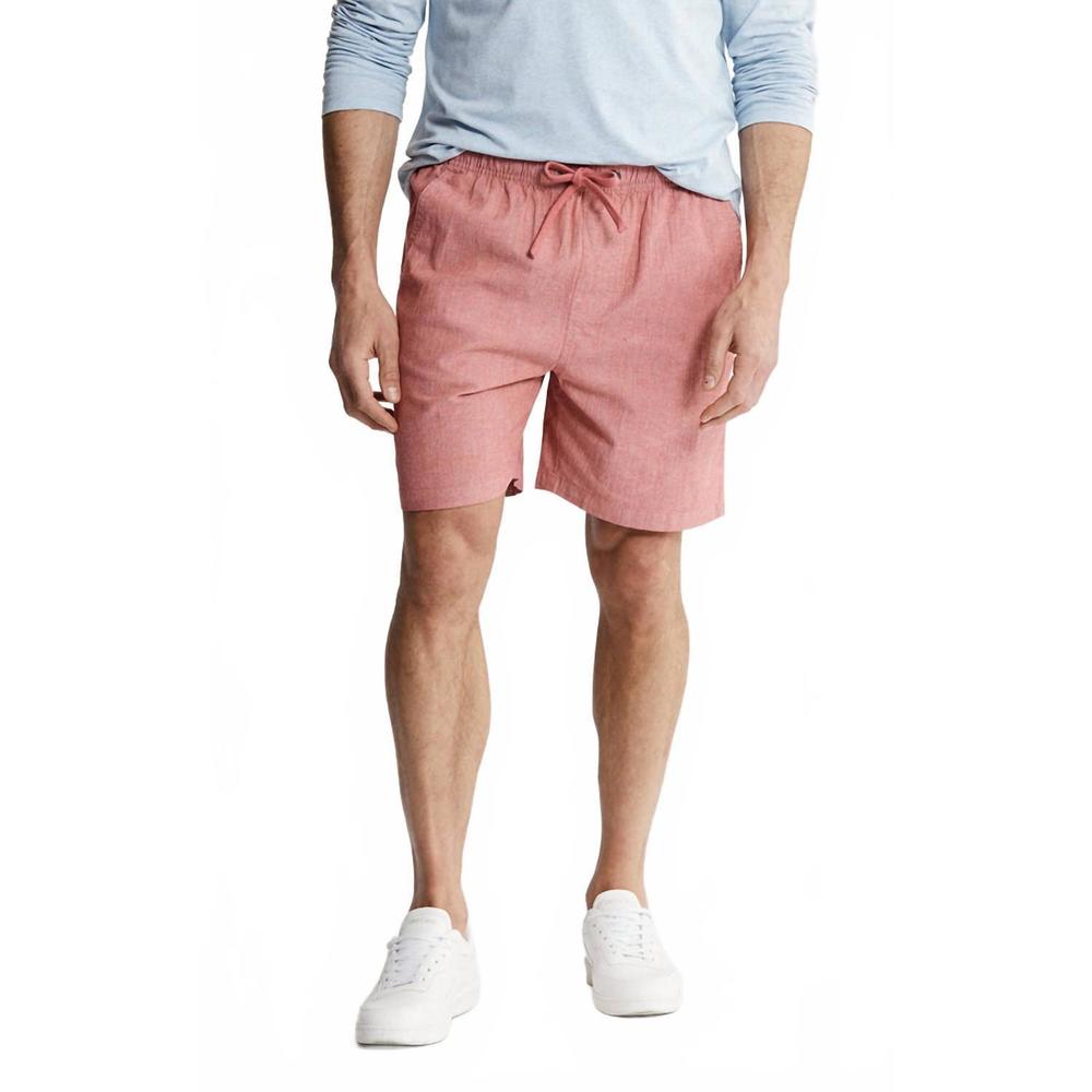NEW JACHS NEW YORK chambray pull on short in light red